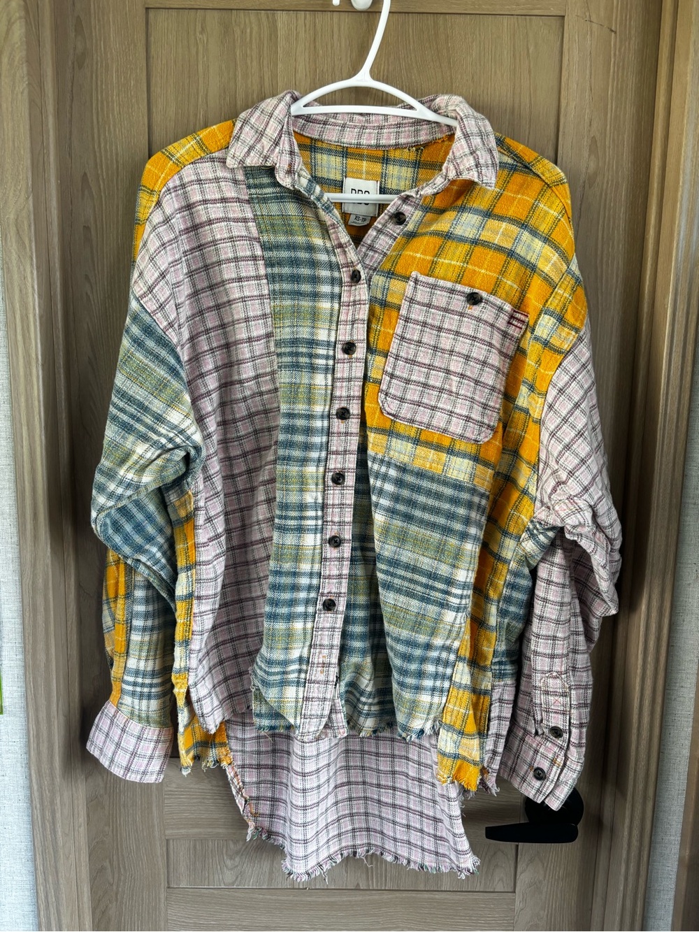 BDG Plaid Oversized Button Down Top XS Lumber Jane Grunge